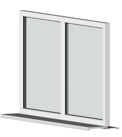Окно противопожарное двустворчатое E-15 размером 1400*1400 мм.